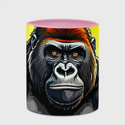 Кружка 3D Огромная горилла, цвет: 3D-белый + розовый — фото 2