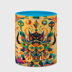 Кружка 3D Китайский монстр, цвет: 3D-белый + небесно-голубой — фото 2