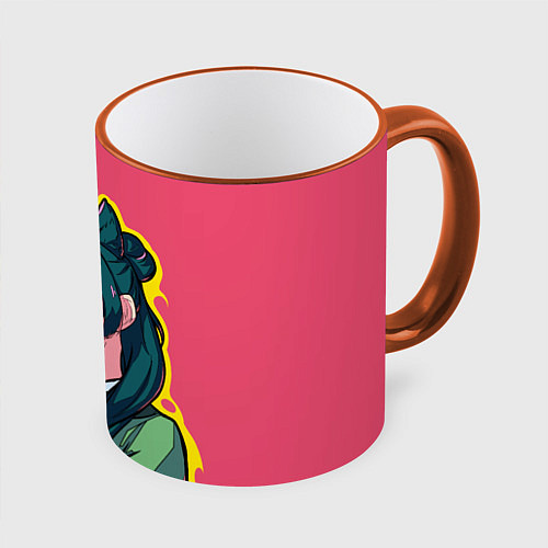 Кружка цветная Монолог фармацевта - Маомао / 3D-Оранжевый кант – фото 1