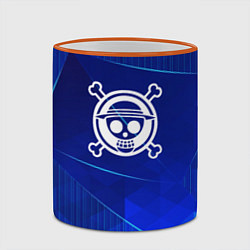 Кружка 3D One Piece blue poly, цвет: 3D-оранжевый кант — фото 2