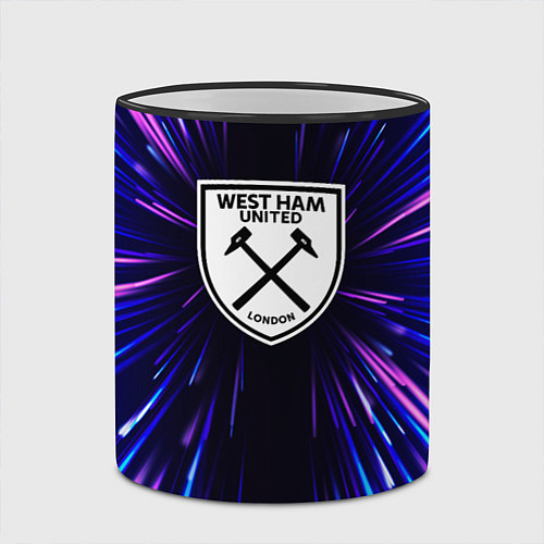Кружка цветная West Ham neon energy / 3D-Черный кант – фото 2