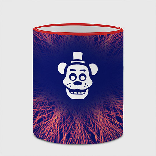 Кружка цветная FNAF red energy / 3D-Красный кант – фото 2