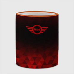 Кружка 3D Mini red poly, цвет: 3D-оранжевый кант — фото 2