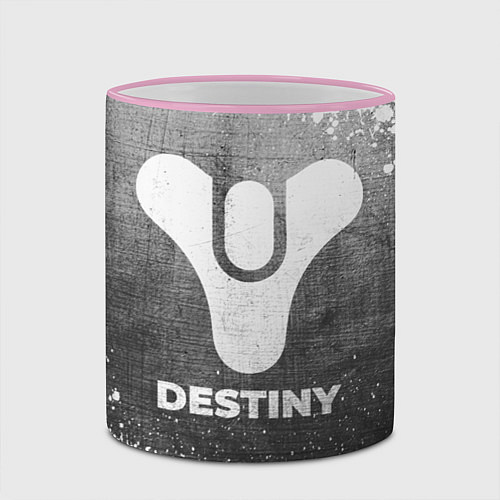 Кружка цветная Destiny - grey gradient / 3D-Розовый кант – фото 2