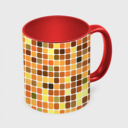 Кружка 3D Осенняя палитра, цвет: 3D-белый + красный