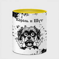 Кружка 3D Король и Шут - рок пес, цвет: 3D-белый + желтый — фото 2
