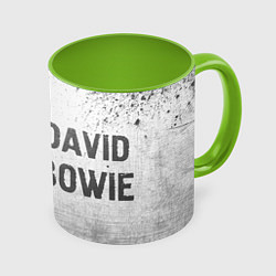 Кружка 3D David Bowie - white gradient по-горизонтали, цвет: 3D-белый + светло-зеленый