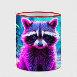 Кружка 3D Енотик в сказочном лесу, цвет: 3D-красный кант — фото 2