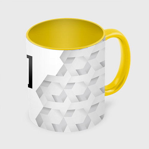 Кружка цветная Paramore white poly / 3D-Белый + желтый – фото 1