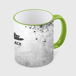 Кружка 3D Papa Roach - white gradient, цвет: 3D-светло-зеленый кант
