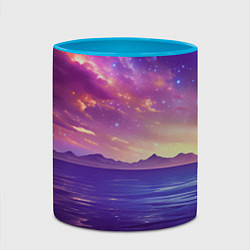 Кружка 3D Волшебная галактика, цвет: 3D-белый + небесно-голубой — фото 2