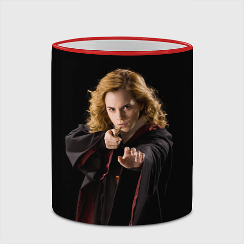 Кружка цветная Hermione Jean Granger / 3D-Красный кант – фото 2