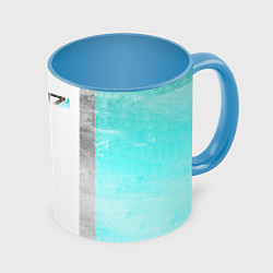 Кружка 3D Shepard N7 - галлюцинации, цвет: 3D-белый + небесно-голубой