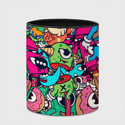 Кружка 3D Color doodle monsters, цвет: 3D-белый + черный — фото 2