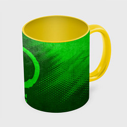 Кружка 3D Demon Slayer - green gradient, цвет: 3D-белый + желтый