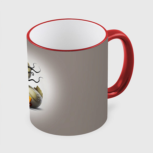 Кружка цветная Venom Duck - ai art fantasy / 3D-Красный кант – фото 1