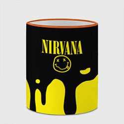 Кружка 3D Нирвана потёки, цвет: 3D-оранжевый кант — фото 2