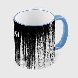 Кружка 3D Нирвана потёки грязи, цвет: 3D-небесно-голубой кант