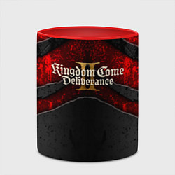 Кружка 3D Kingdom Come Deliverance 2 лого на текстуре, цвет: 3D-белый + красный — фото 2