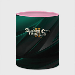 Кружка 3D Kingdom Come Deliverance 2 green black, цвет: 3D-белый + розовый — фото 2