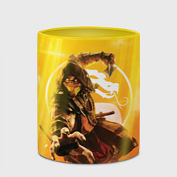 Кружка 3D Скорпион - Mortal Kombat, цвет: 3D-белый + желтый — фото 2