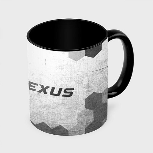 Кружка цветная Lexus - white gradient по-горизонтали / 3D-Белый + черный – фото 1