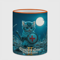 Кружка 3D Kingdom Come Deliverance 2 котик рыцарь, цвет: 3D-оранжевый кант — фото 2