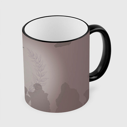 Кружка цветная Лавры / 3D-Черный кант – фото 1