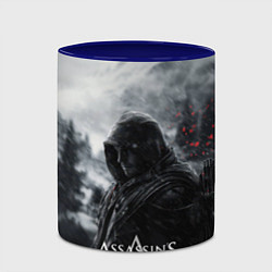 Кружка 3D Assassins Creed охотник в горах, цвет: 3D-белый + синий — фото 2