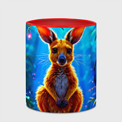 Кружка 3D Кенгуру в джунглях, цвет: 3D-белый + красный — фото 2