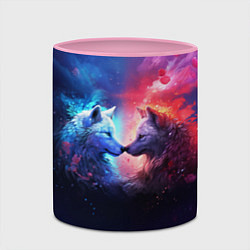 Кружка 3D Любовь хищников, цвет: 3D-белый + розовый — фото 2