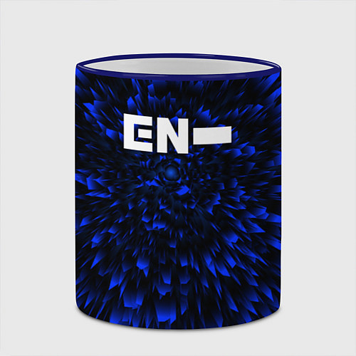 Кружка цветная Enhypen blue energy / 3D-Синий кант – фото 2