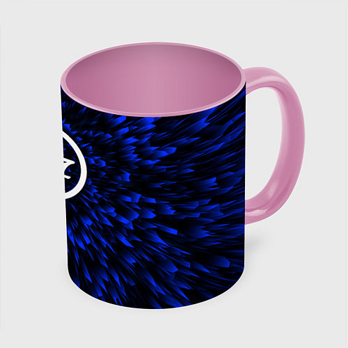 Кружка цветная Foo Fighters blue energy / 3D-Белый + розовый – фото 1