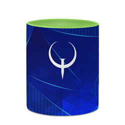 Кружка 3D Quake blue poly, цвет: 3D-белый + светло-зеленый — фото 2