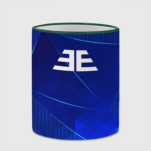 Кружка цветная Imagine Dragons blue poly / 3D-Зеленый кант – фото 2