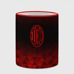 Кружка 3D AC Milan red poly, цвет: 3D-красный кант — фото 2