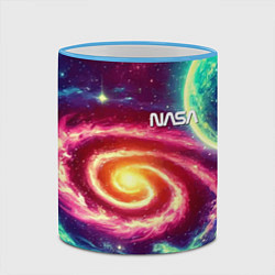 Кружка 3D Spiral galaxy - neon glow, цвет: 3D-небесно-голубой кант — фото 2