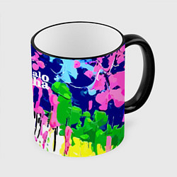 Кружка 3D Colorful abstraction - aloha, цвет: 3D-черный кант