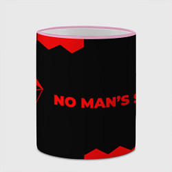 Кружка 3D No Mans Sky - red gradient по-горизонтали, цвет: 3D-розовый кант — фото 2