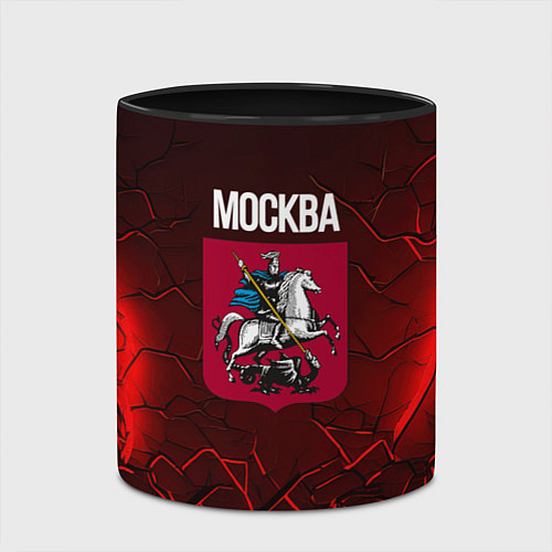 Кружка цветная Москва - Россия / 3D-Белый + черный – фото 2