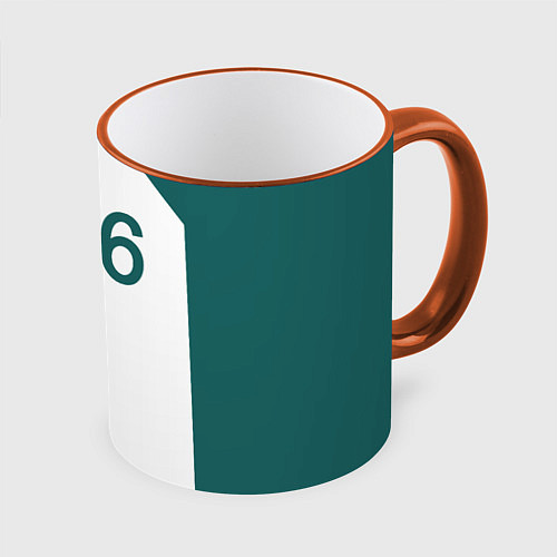 Кружка цветная Форма номер 456 / 3D-Оранжевый кант – фото 1