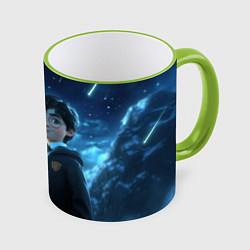 Кружка 3D Гарри Поттер и сова, цвет: 3D-светло-зеленый кант