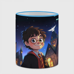 Кружка 3D Гарри Поттер и кометы, цвет: 3D-небесно-голубой кант — фото 2