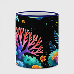 Кружка 3D Космический подводный мир, цвет: 3D-синий кант — фото 2