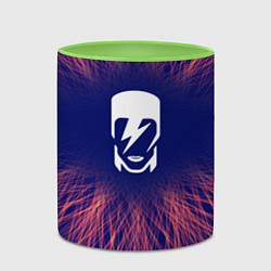 Кружка 3D David Bowie red energy, цвет: 3D-белый + светло-зеленый — фото 2