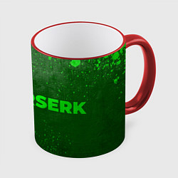 Кружка 3D Berserk - green gradient по-горизонтали, цвет: 3D-красный кант
