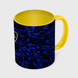 Кружка 3D Roma blue energy, цвет: 3D-белый + желтый
