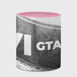 Кружка 3D GTA 6 - grey gradient по-горизонтали, цвет: 3D-белый + розовый — фото 2