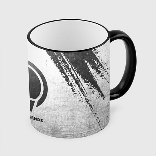 Кружка цветная League of Legends - white gradient / 3D-Черный кант – фото 1