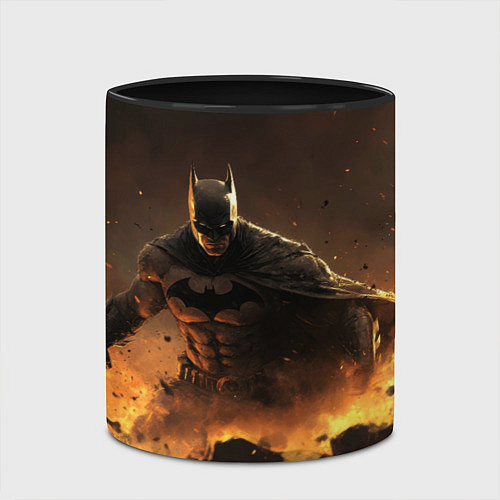 Кружка цветная Batman dark city / 3D-Белый + черный – фото 2